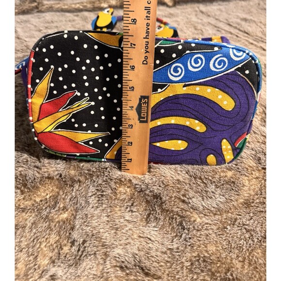 VTG Large tote bag with zipper, Coin Purse with Tucan Parrott's Vacation Beach - Picture 10 of 12